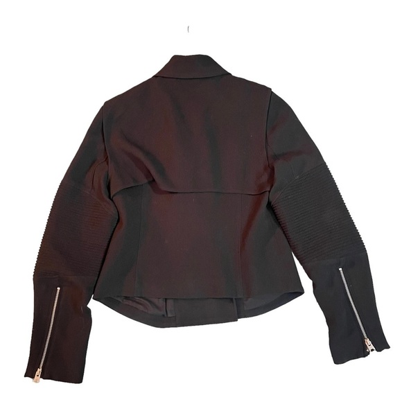 Aritzia Wilfred Montesson Motorcycle Zip Up Jacket Size 10 Black - Picture 9 of 11